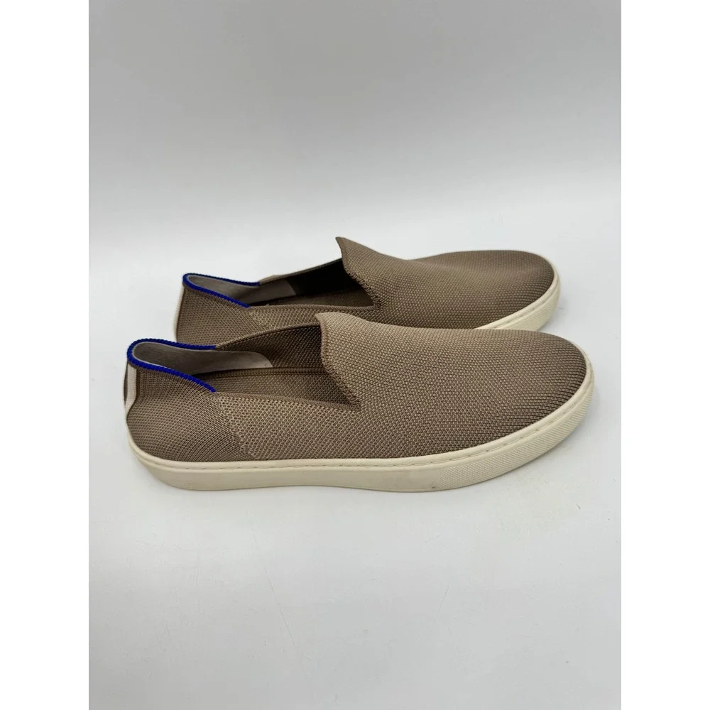 Rothy's The Sneaker Women 7 Taupe Knit Slip On Casual Sustainable Shoes